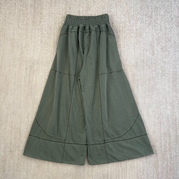 NWT Anthropologie Daily Practice Bank Shot Wide Leg Joggers Pants S Green - Picture 4 of 11